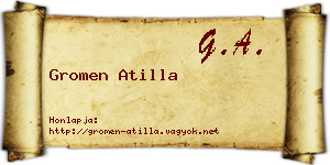 Gromen Atilla névjegykártya